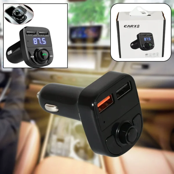 CAR-X8 Bluetooth FM Transmitter Kit For Hands-Free Call Receiver Music Player Call Receiver