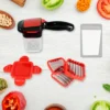 Multifunction Vegetable Cutter Manual Vegetable Quick Dicer Fruit Chopper Slicer with 3 Interchangeable