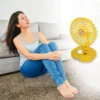 USB-C Type Rechargeable Portable Fan With LED Light Heavy Duty Motor & Fold able Fan