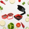 Multifunction Vegetable Cutter Manual Vegetable Quick Dicer Fruit Chopper Slicer with 3 Interchangeable