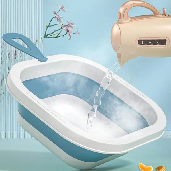 Wash Basin, Space Saving Multi Function Fold-able Baby Wash Basin Easy Clean Lightweight