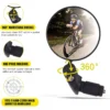 Bar End Bike Mirror, Safe Rear view Mirror 360° Rotatable & Fold-able Safety Bicycle Rear View Mirror,