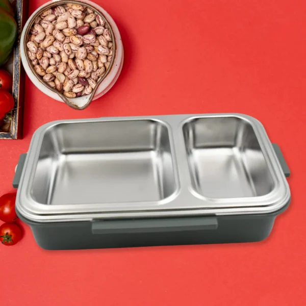 2 Compartment Stainless Steel LUNCH BOX Inner Plate