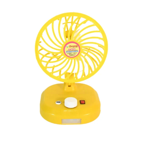 USB-C Type Rechargeable Portable Fan With LED Light Heavy Duty Motor & Fold able Fan