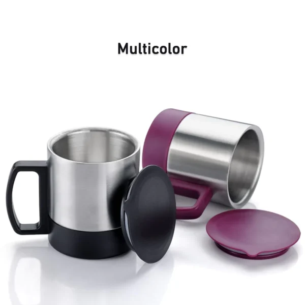 Stainless Steel Coffee Tea Cup, Stainless Steel Lid Cover Hot Coffee Tea Mug Hot Insulated Double Wall Stainless Steel,