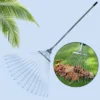 115-152 CM Rake for Gardening, Stainless Garden Rake for Quick Clean Up of Lawn ss Steel