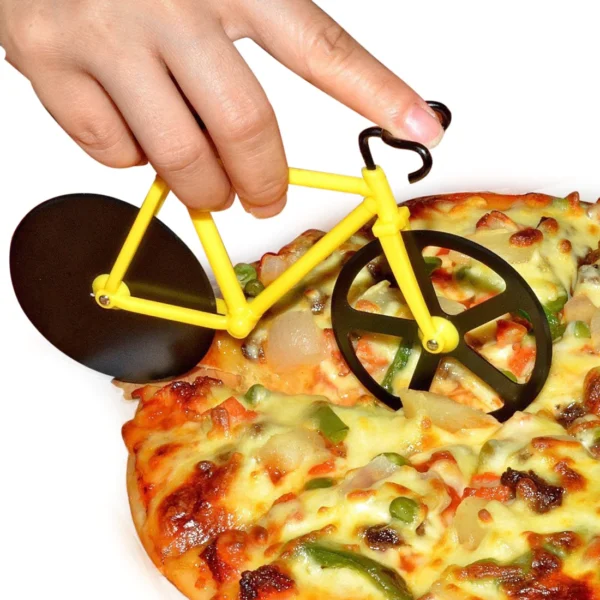 Stainless steel Bicycle shape Unbreakable Handle Pizza cutter