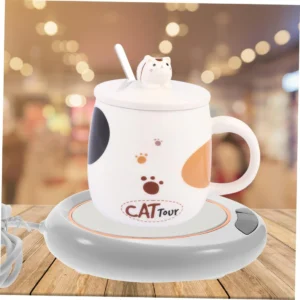 USB Warm Coaster Heated Coffee Mug Portable Office Desk Portable Cup,