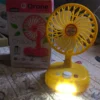 USB-C Type Rechargeable Portable Fan With LED Light Heavy Duty Motor & Fold able Fan