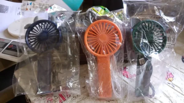 Portable Small Electric Fan Handheld, USB Rechargeable