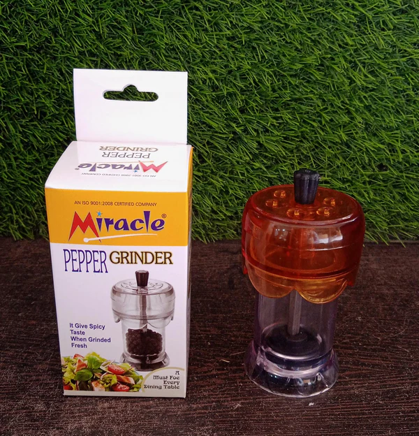 Miracle Transparent Plastic Salt and Pepper Grinder