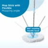 8703 Spin Mop With Bigger Wheels And Plastic Auto Fold Handle For 360 Degree Cleaning