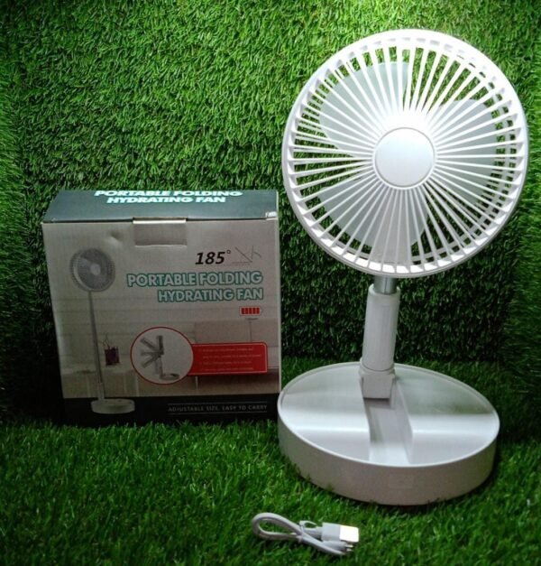 TELESCOPIC ELECTRIC DESKTOP FAN, HEIGHT ADJUSTABLE, FOLDABLE & PORTABLE FOR TRAVEL